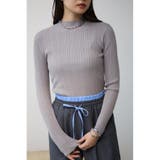 GRY | ランダムリブハイネックニットトップス | AZUL BY MOUSSY