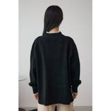 格上げ ダブルネックデザインニットトップス | AZUL BY MOUSSY | 詳細画像17 