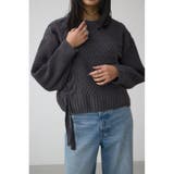 C.GRY | サイドレースアップケーブルニット | AZUL BY MOUSSY