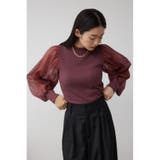 袖シアー長袖リブトップス | AZUL BY MOUSSY | 詳細画像39 