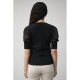 SHEER SLEEVE PUFF TOPS | AZUL BY MOUSSY | 詳細画像17 
