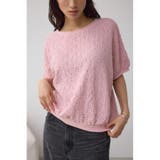L/PNK1 | カットジャカードトップス | AZUL BY MOUSSY