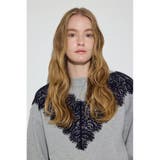T.GRY | バイカラーレースクルーネックスウェット | AZUL BY MOUSSY