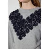 バイカラーレースクルーネックスウェット | AZUL BY MOUSSY | 詳細画像30 