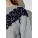 バイカラーレースクルーネックスウェット | AZUL BY MOUSSY | 詳細画像32 