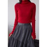 RED | サムホールリブニットトップス | AZUL BY MOUSSY