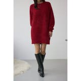 RED | ラメシャギーニットワンピース | AZUL BY MOUSSY