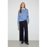 カシミヤミックスポロカラーボーダーニット | AZUL BY MOUSSY | 詳細画像17