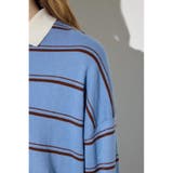 カシミヤミックスポロカラーボーダーニット | AZUL BY MOUSSY | 詳細画像22 
