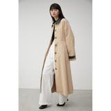 DOCKING STENCOLLAR FLARE COAT | AZUL BY MOUSSY | 詳細画像3