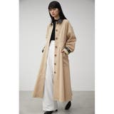 DOCKING STENCOLLAR FLARE COAT | AZUL BY MOUSSY | 詳細画像4