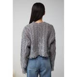 ダメージ箔グラデーションニットトップス | AZUL BY MOUSSY | 詳細画像28