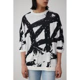 柄WHT5 | アブストラクトオーバーサイズニット | AZUL BY MOUSSY