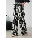 柄BLK5 | ジオメトリックパターンイージーパンツ | AZUL BY MOUSSY