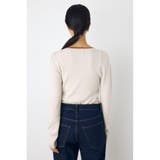格上げ ヘンリーネックデザインニットトップス | AZUL BY MOUSSY | 詳細画像4