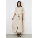リネンベルテッドフレアボタンワンピース | AZUL BY MOUSSY | 詳細画像11 