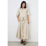 リネンベルテッドフレアボタンワンピース | AZUL BY MOUSSY | 詳細画像12 
