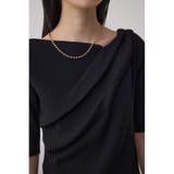 ドレープデザイン5分袖リブニット | AZUL BY MOUSSY | 詳細画像17 