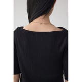 ドレープデザイン5分袖リブニット | AZUL BY MOUSSY | 詳細画像18 