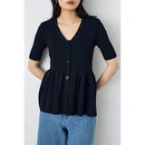 ペプラム5分袖ニットカーディガン | AZUL BY MOUSSY | 詳細画像11 