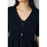 ペプラム5分袖ニットカーディガン | AZUL BY MOUSSY | 詳細画像16 
