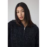ラメベロアハーフZIPニットトップス | AZUL BY MOUSSY | 詳細画像11 