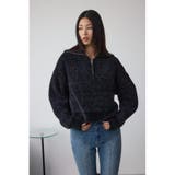 ラメベロアハーフZIPニットトップス | AZUL BY MOUSSY | 詳細画像12 