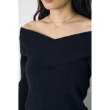クロスデザイン長袖ニットトップス | AZUL BY MOUSSY | 詳細画像15