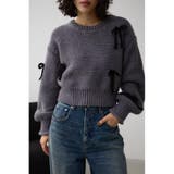 GRY | リボンモチーフニット | AZUL BY MOUSSY