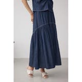 デニムライクギャザーフレアスカート | AZUL BY MOUSSY | 詳細画像13 