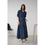 デニムライクギャザーフレアスカート | AZUL BY MOUSSY | 詳細画像14 