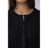 Wジップ5分袖ツイードニット | AZUL BY MOUSSY | 詳細画像8 