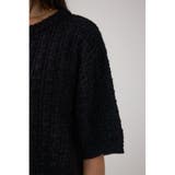 Wジップ5分袖ツイードニット | AZUL BY MOUSSY | 詳細画像9 