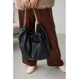 BLK | チェーンハンドルギャザートートバッグ | AZUL BY MOUSSY