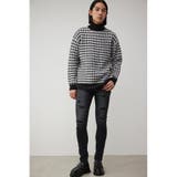 総柄編みタートルネックニット | AZUL BY MOUSSY | 詳細画像3