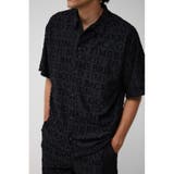 BLK | 総柄パイルジャガードシャツ | AZUL BY MOUSSY