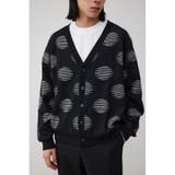 柄BLK5 | ドット柄ジャガードカーディガン | AZUL BY MOUSSY