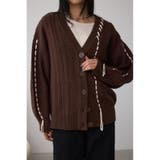 BRN | ステッチデザインカーディガン | AZUL BY MOUSSY