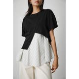柄BLK5 | STRIPE TANK LAYERED CUT TOPS | AZUL BY MOUSSY