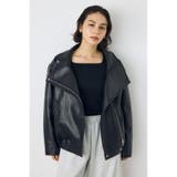 フェイクレザースタンド中綿キルティングブルゾン | AZUL BY MOUSSY | 詳細画像2