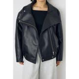フェイクレザースタンド中綿キルティングブルゾン | AZUL BY MOUSSY | 詳細画像4
