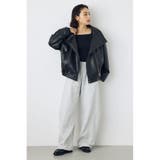 フェイクレザースタンド中綿キルティングブルゾン | AZUL BY MOUSSY | 詳細画像7