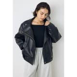 BLK | フェイクレザースタンド中綿キルティングブルゾン | AZUL BY MOUSSY