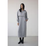 レイヤード風裏起毛フーディーワンピース | AZUL BY MOUSSY | 詳細画像18