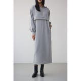 T.GRY | レイヤード風裏起毛フーディーワンピース | AZUL BY MOUSSY
