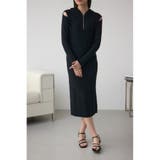 BLK | ショルダースリットリブニットワンピース | AZUL BY MOUSSY
