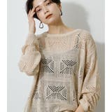 BACK SLIT CROCHET KNIT | AZUL BY MOUSSY | 詳細画像24