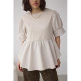L/BEG1 | 袖カフスペプラムトップス | AZUL BY MOUSSY