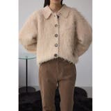 シャギー襟付きニットカーデ | AZUL BY MOUSSY | 詳細画像1 