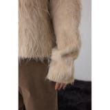 シャギー襟付きニットカーデ | AZUL BY MOUSSY | 詳細画像10 